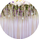 Фотозона Текстиль с цветами
